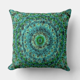 Almofada Beachy Blue e Green Spiderweb