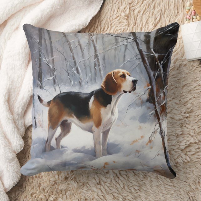 Almofada Beagle Deixe-O Neve Natal (Cobertor)