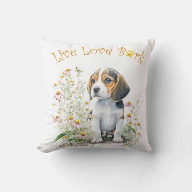 Almofada Beagle Dog Mãe Floral (Frente)