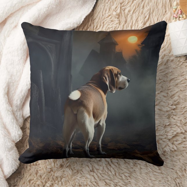 Almofada Beagle Halloween Assustador (Cobertor)