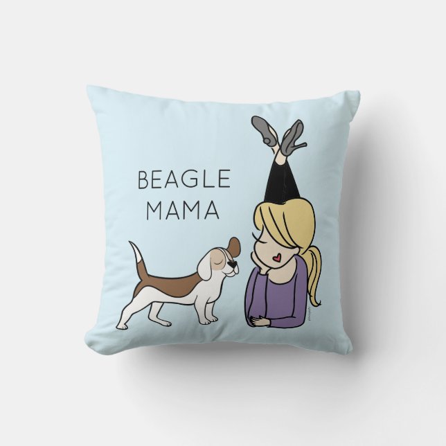 Almofada Beagle Mama Personalizada  (Frente)