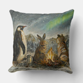 Almofada Beam Lingering Whimsical Aurora Animals Painting