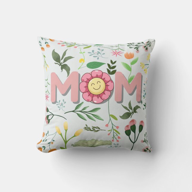 Almofada Beautiful Floral Mother’s Day Pillow  (Frente)