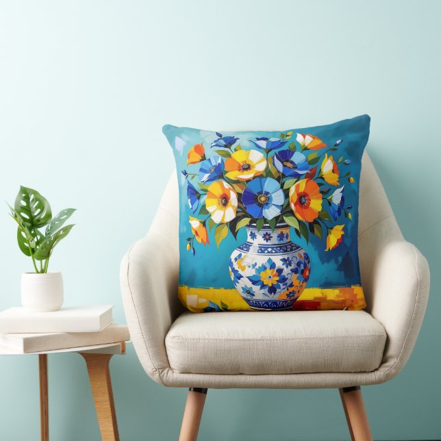 Almofada Beautiful Vase of Flowers  (Cadeira)