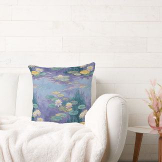 Almofada Beautiful Water Lilies Monet Art