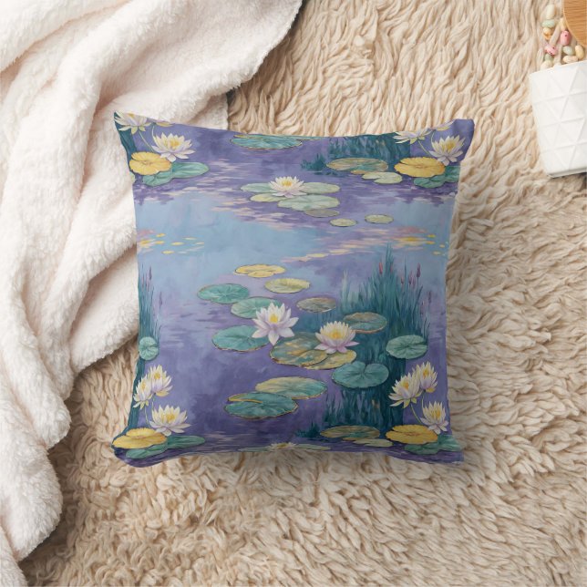 Almofada Beautiful Water Lilies Monet Art (Cobertor)
