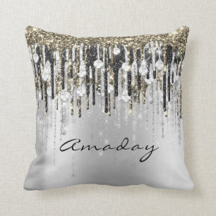 Almofada Beauty Studio Hairdresser Makeup Cinza Diamond Dou