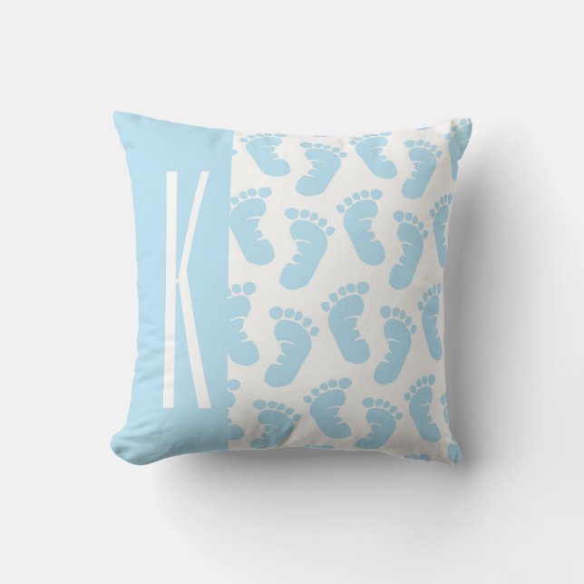 Almofada Bebê Azul, Bebê Pés (Frente)