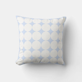 Almofada Bebê Azul Pastel & Padrão de Círculo Branco