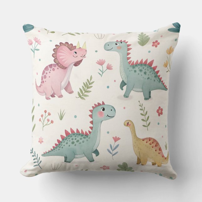 Almofada Bebê de Dinossauro Cachorro (Frente)