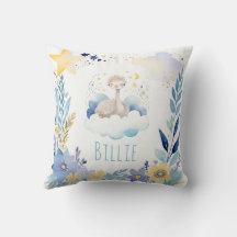 Bebê dormindo Ostrich Boho Name Nursery Travesseir