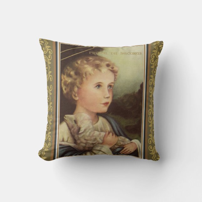 Almofada Bebê Dourado Jesus que guardara palavras do (Frente)