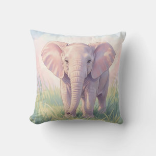 Almofada Bebê Elefante Fofo Prado Pastel