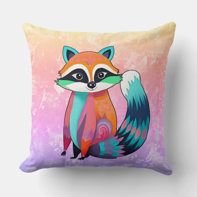 Almofada Bebê Guaxinim Feliz (Frente)