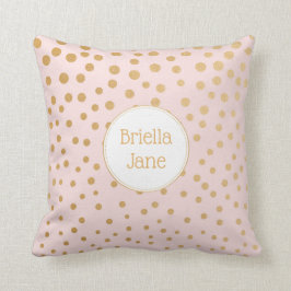 Almofada Bebê Menina, decoração de berçário de ouro rosa, p