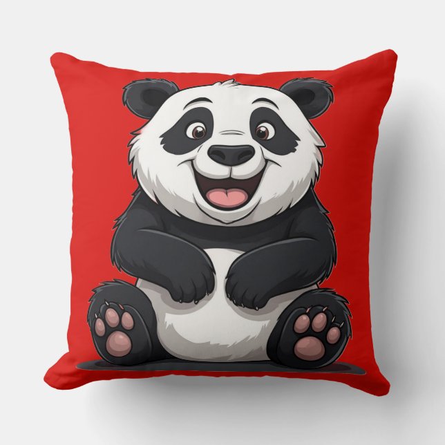 Almofada Bebê Panda de Desenho Animado Fofo (Frente)