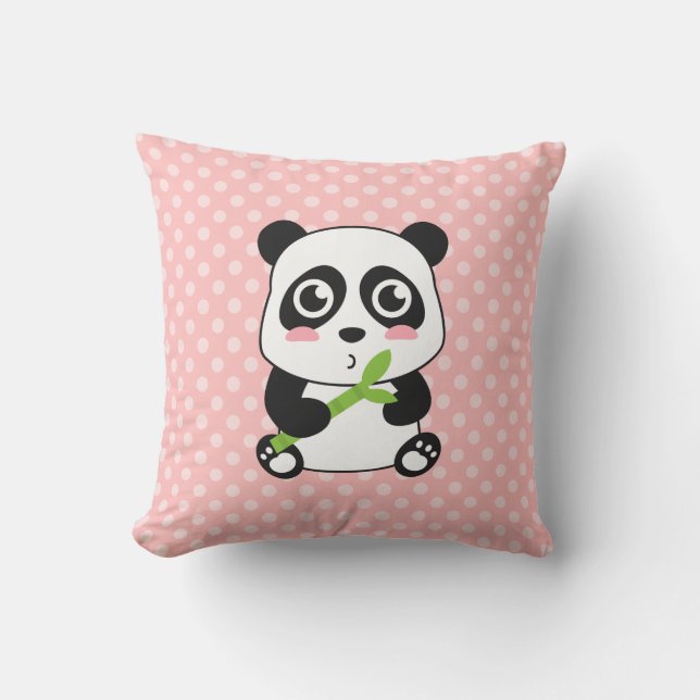 Almofada Bebê Panda de Desenho Animado Fofo (Frente)