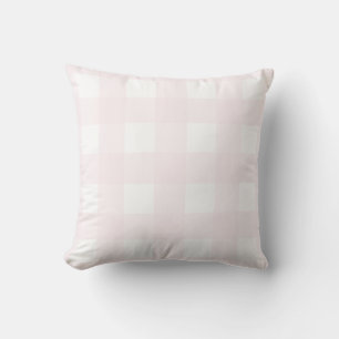 Almofada Bebê rosa claro e branco extra grande Gingham.