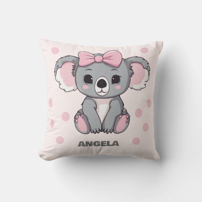 Almofada Bebê Rosa Koala Bear (Frente)