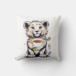 Almofada bebendo de leão