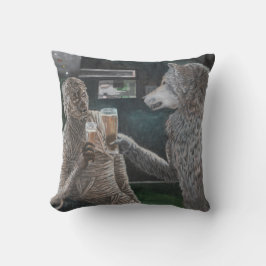 Almofada Bebendo de múmia e lobisomem Travesseiro decorativ