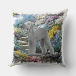 Almofada Bedlington Terrier Summer Garden Art
