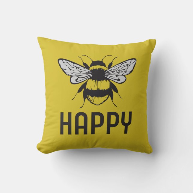 Almofada Bee Happy (Frente)