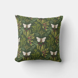 Almofada Bees and Foliage Throw Pillow