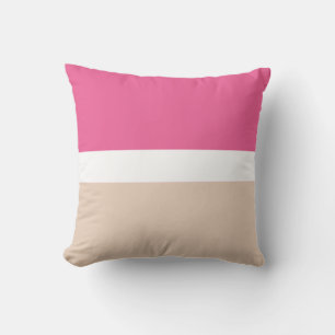 Almofada bege rosa com bloco de cores