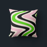 Almofada Beige Black Pink Green Abstract Swirl<br><div class="desc">This eye-catching swirl design blends beige, black, pink, and green in a flowing, abstract pattern that draws the eye and creates a sense of movement. The soft, neutral beige balances the boldness of the black, while pink and green add playful pops of color, giving the design a vibrant yet harmonious...</div>