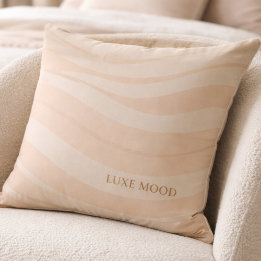 Almofada Beige Blush Ripple Throw Pillow
