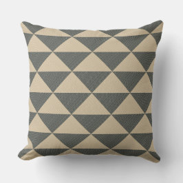 Almofada Beige green triangle pattern Throw Pillow