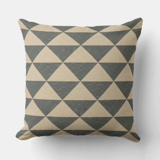 Almofada Beige green triangle pattern Throw Pillow