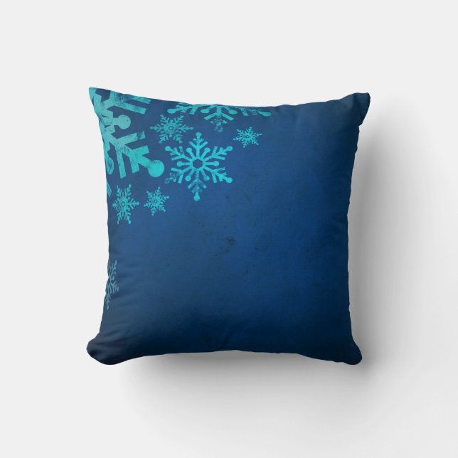 Almofada Beige snowflakes padrões de Natal (Frente)