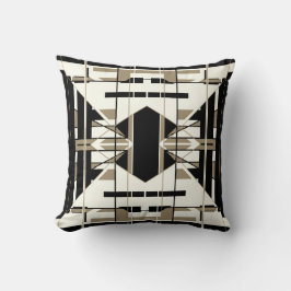 Almofada Beige Tan Black Southwest Native American Look