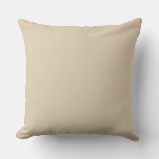 Almofada Beigi Cor Sólida, Simples, Moderna, Elegante (Frente)