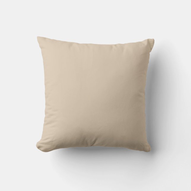 Almofada Beigi Cor Sólida, Simples, Moderna, Elegante (Frente)