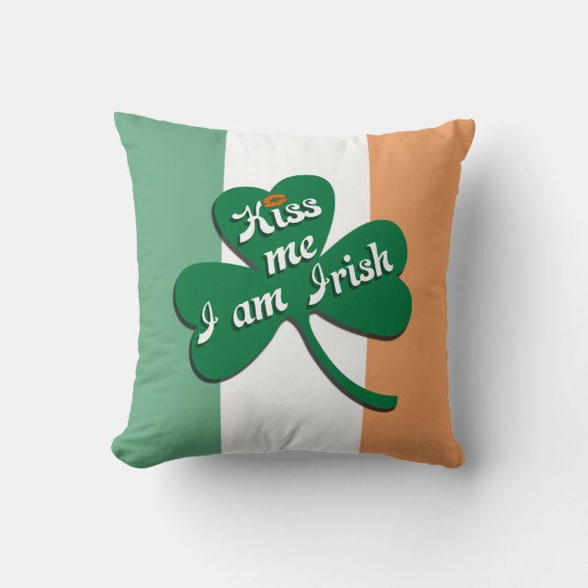 Almofada Beija-me Eu sou Irlandês (Frente)