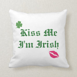 Almofada Beije-me que eu sou travesseiro irlandês