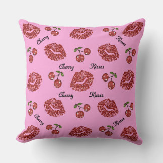 Almofada Beijos de Cereja Rockabilly RAB em Rosa