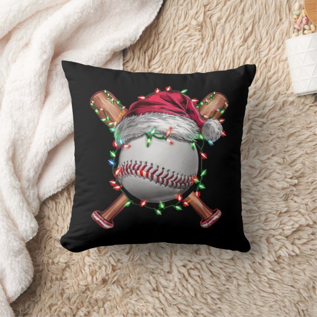 Almofada Beisebol de Natal Papai Noel Esportes Xmas Feriado (Cobertor)