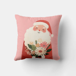 Almofada Bela Cartoon Papai Noel com Flores no Enfermeiro X