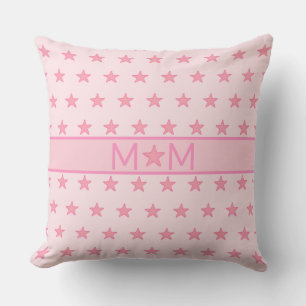 Almofada Bela Mãe Estrela & Padrão de Estrela em Rosa