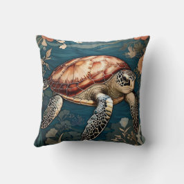 Almofada Bela Tartaruga Submarina