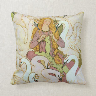 Almofada Belas artes selvagens de Eleanor Abbott das cisnes