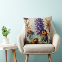 Beleza de Buzzing | Abelhas e Blooms de Aquarela