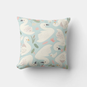 Almofada beleza de um cisne branco