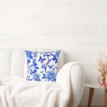 Beleza Floral Azul e Branco