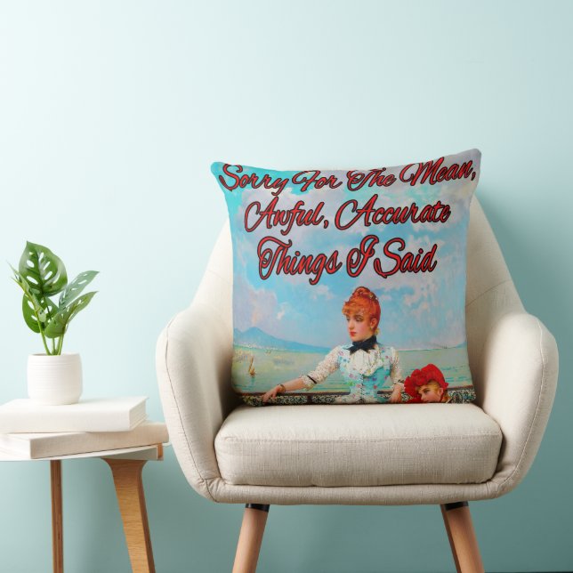 Almofada Beleza napolitana por Vittorio Matteo Corcos (Cadeira)