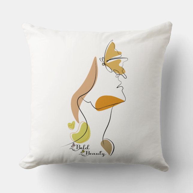 Almofada Beleza Negocial Mulheres Empoderando Aspas de Arte (Frente)